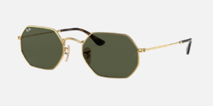 Hexagonal Flat Lenses Dorado/Verde