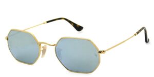 Hexagonal Flat Lenses Dorado/Plateado Espejado