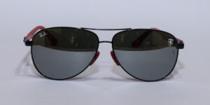 Scuderia Ferrari Aviator Negro/Espejo Plata